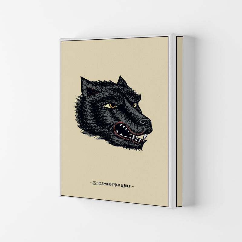 Screaming Mad Wolf Art Print by Jason Stanley Canvas