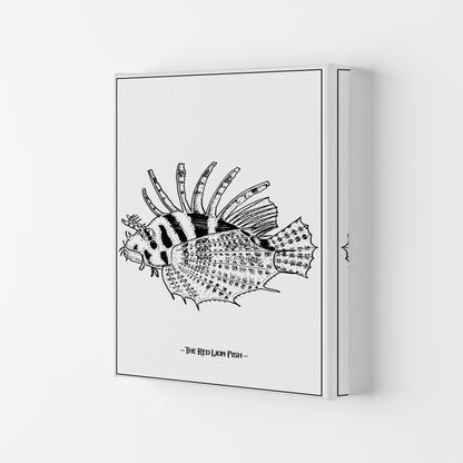 The Red Lion Fish Art Print by Jason Stanley Canvas