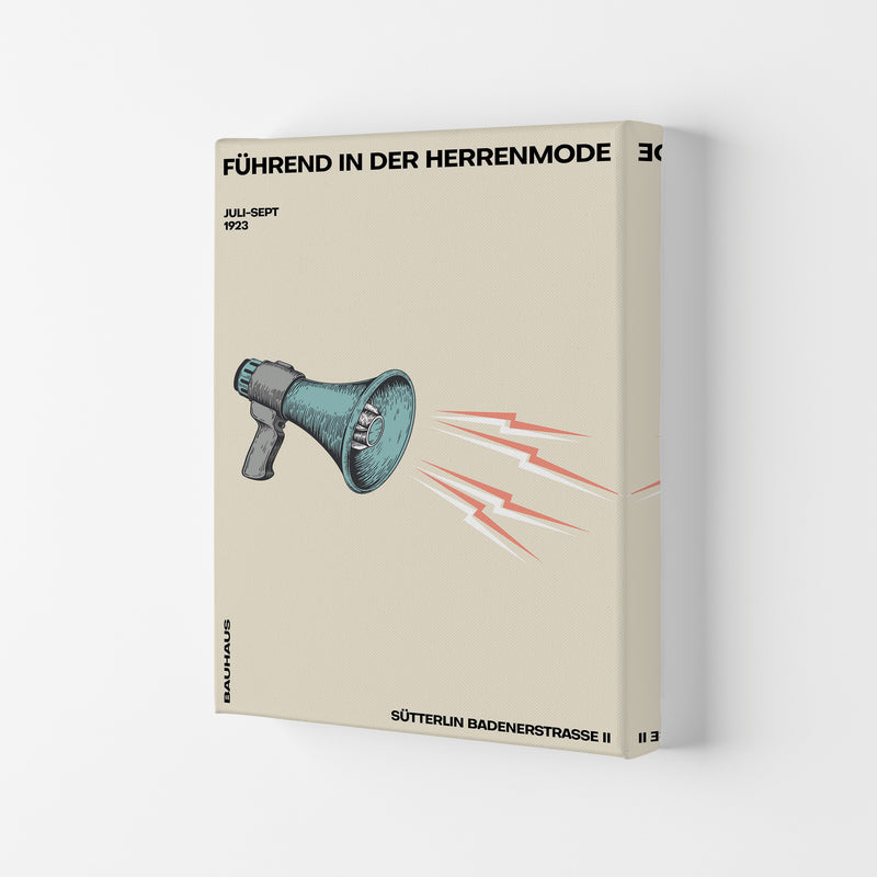 Bauhaus Megaphone Art Print by Jason Stanley Canvas