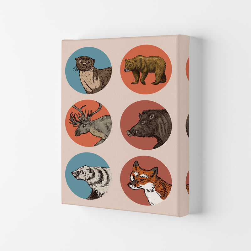 Animal Circles II Art Print by Jason Stanley Canvas