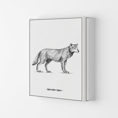 Wild Grey Wolf Art Print by Jason Stanley Canvas
