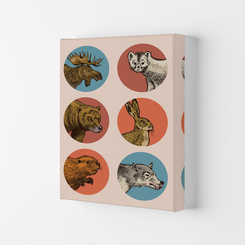 Animal Circles Art Print by Jason Stanley Canvas