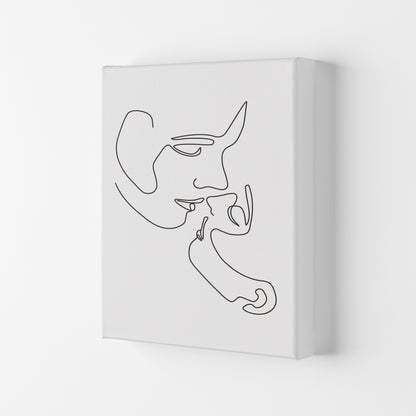 One Line Kiss Art Print by Jason Stanley Canvas