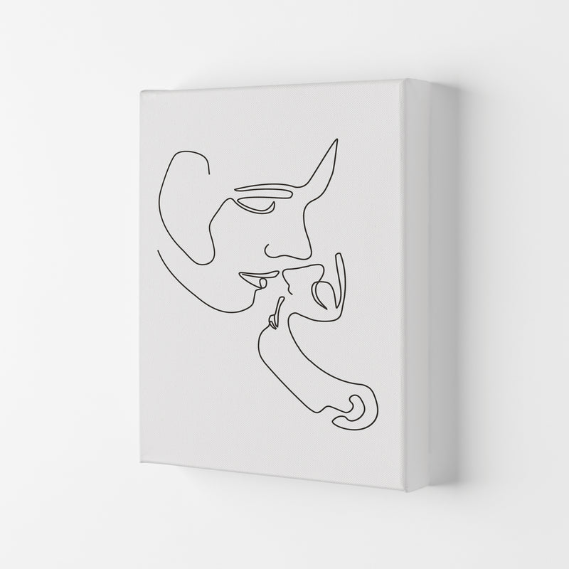 One Line Kiss Art Print by Jason Stanley Canvas