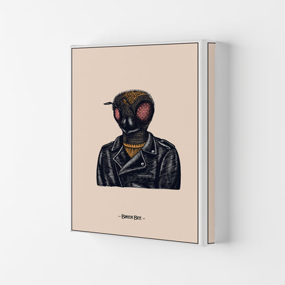 Biker Bee Art Print by Jason Stanley Canvas