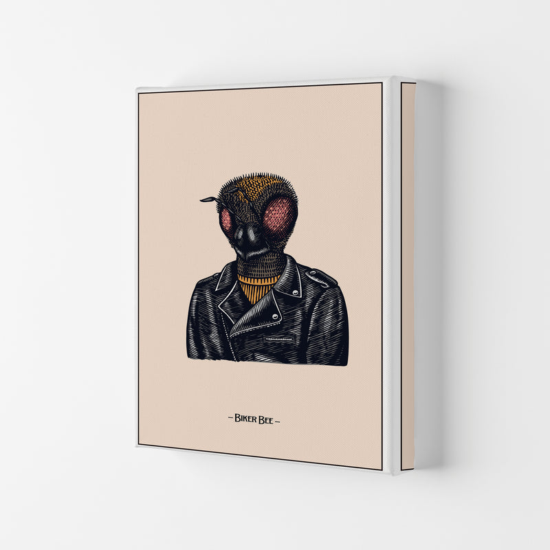 Biker Bee Art Print by Jason Stanley Canvas