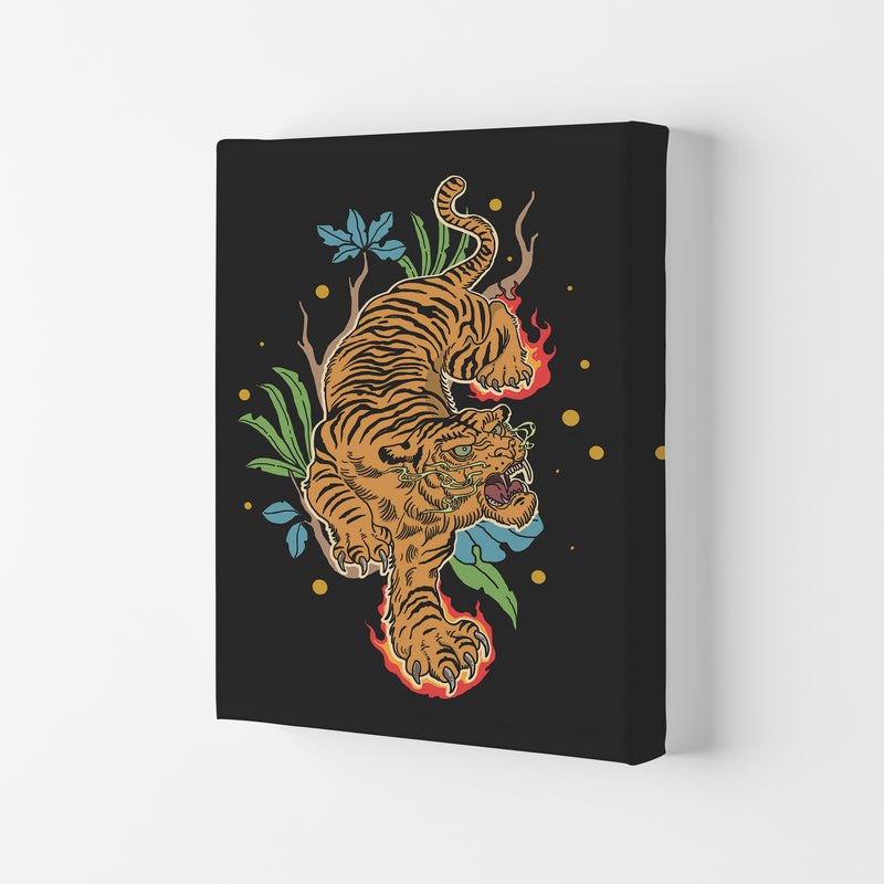 Classic Tiger Tattoo Art Print by Jason Stanley Canvas