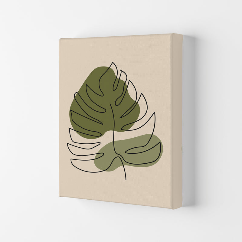 Abstract One Line Leaf Drawing II Art Print by Jason Stanley Canvas