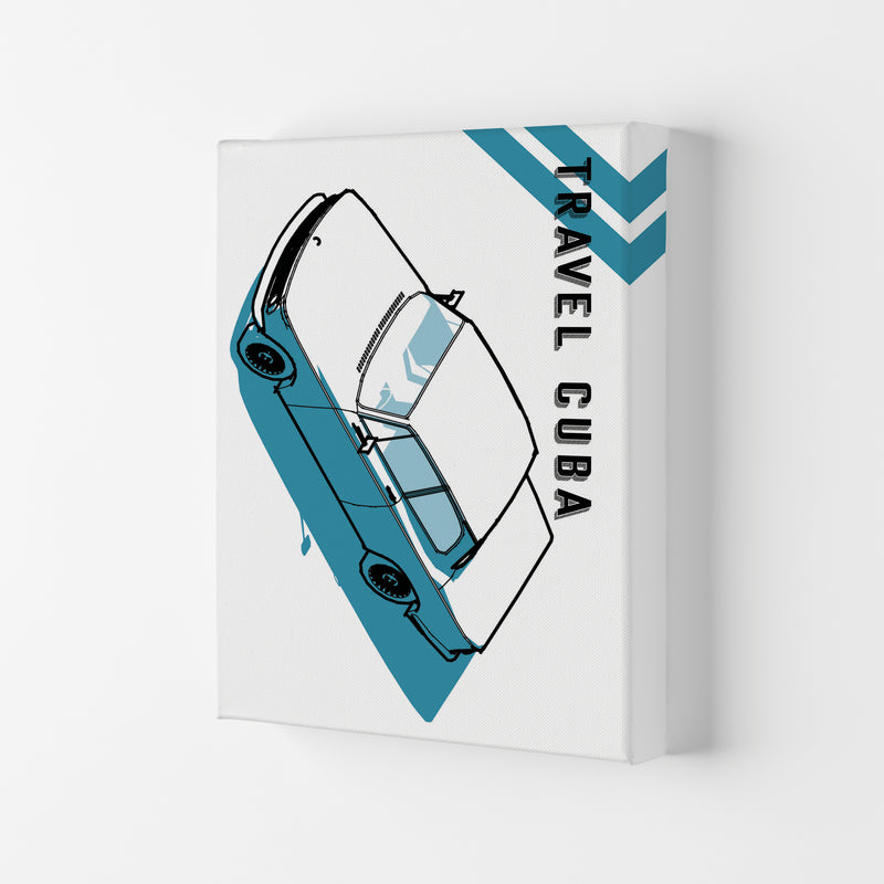 Travel Cuba Blue Art Print by Jason Stanley Canvas