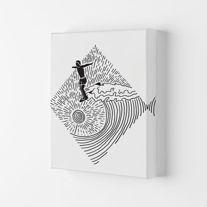 Surfer Line Drawing Art Print by Jason Stanley Canvas