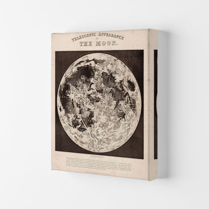 Telescopic Appearance Of The Moon Art Print by Jason Stanley Canvas