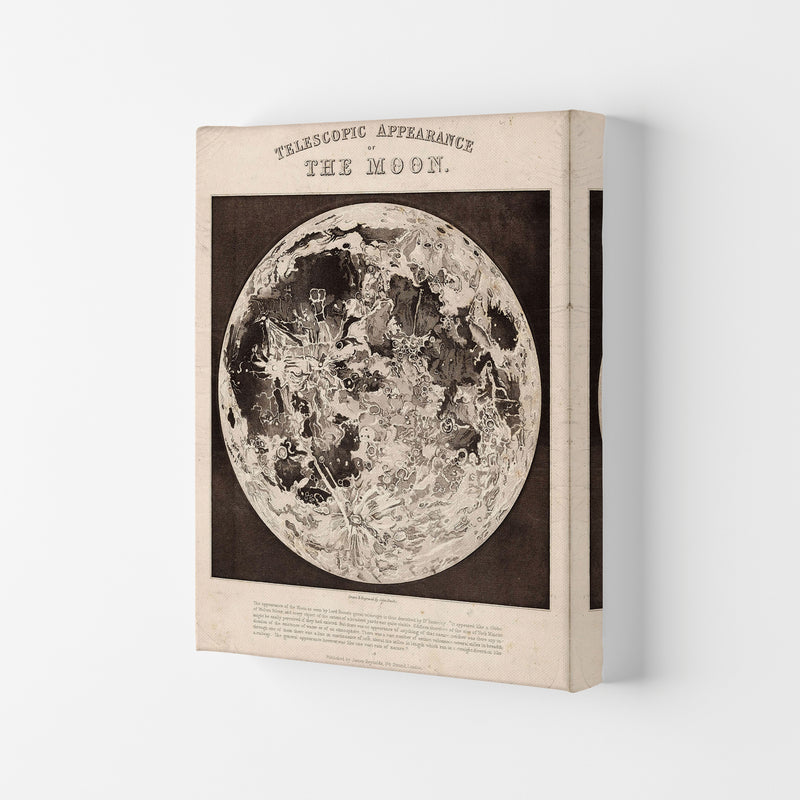 Telescopic Appearance Of The Moon Art Print by Jason Stanley Canvas