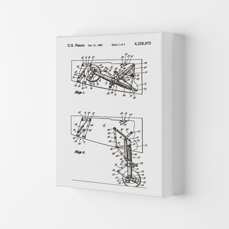 Airplane Landing Gear Patent Art Print by Jason Stanley Canvas