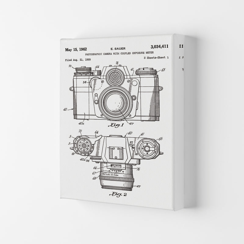 Photographic Camera Patent Art Print by Jason Stanley Canvas