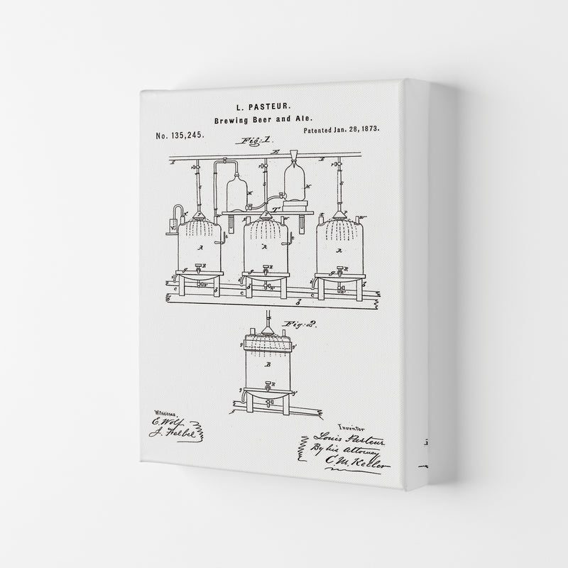 Brewing Beer Apparatus Patent Art Print by Jason Stanley Canvas