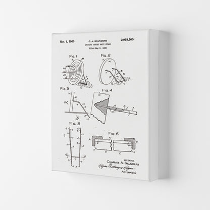 Archery Target Stand Patent Art Print by Jason Stanley Canvas