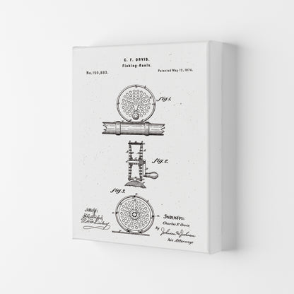 Fly Fishing Reel Patent Art Print by Jason Stanley Canvas