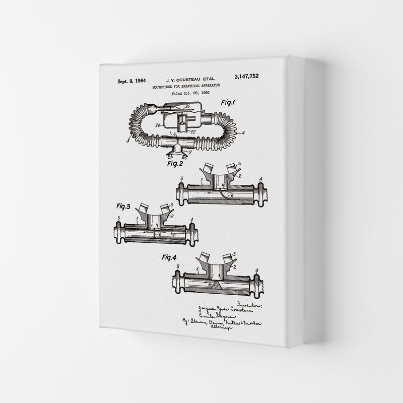 Diving Apparatus Patent Art Print by Jason Stanley Canvas