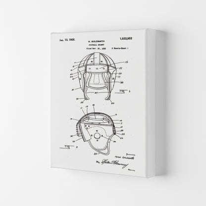 Football Helmet Patent Art Print by Jason Stanley Canvas