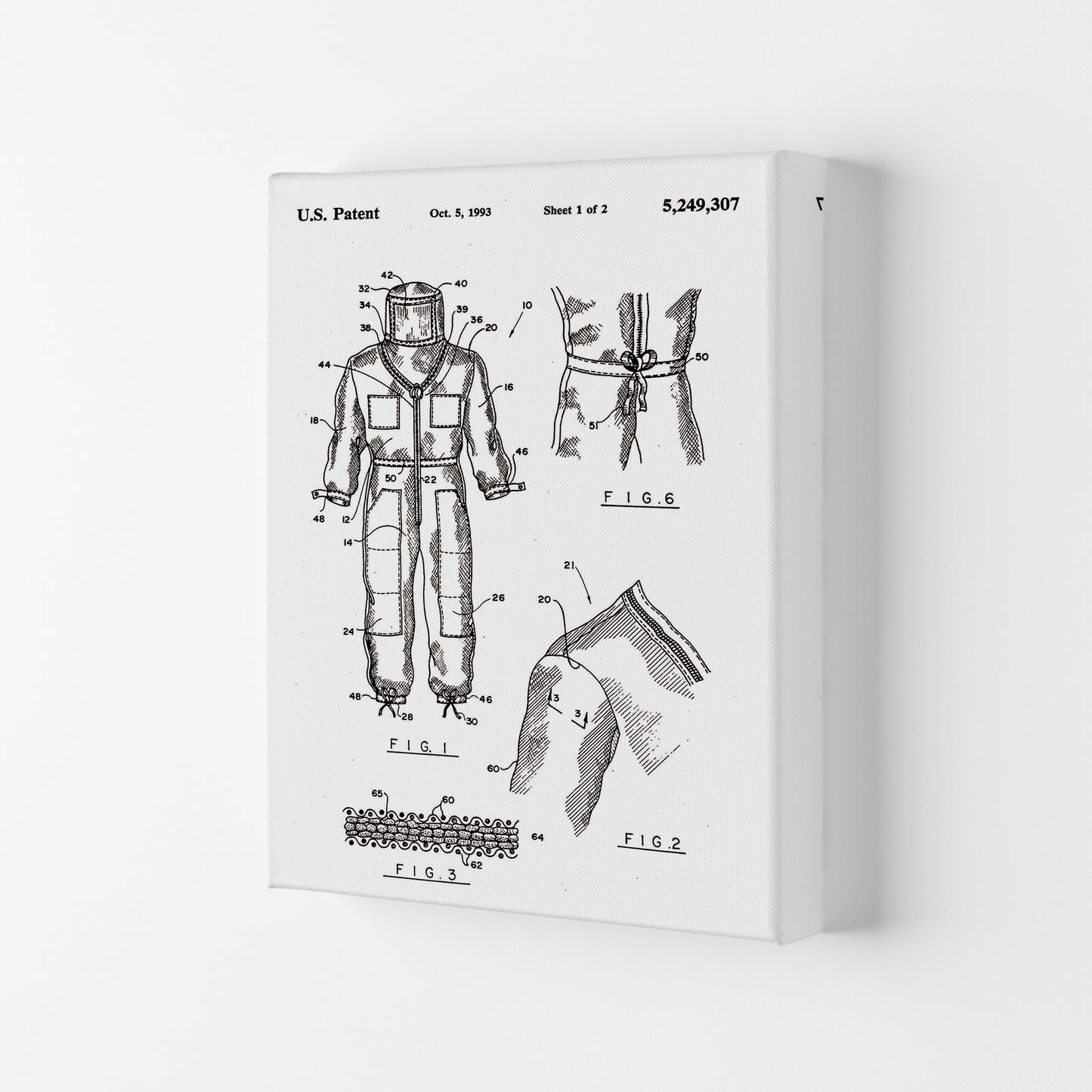 Bee Keeper Suit Patent Art Print by Jason Stanley Canvas