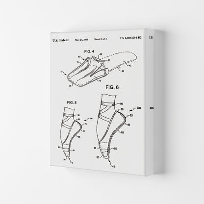 Ballet Slipper Patent Art Print by Jason Stanley Canvas