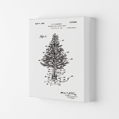 Christmas Tree Patent Art Print by Jason Stanley Canvas