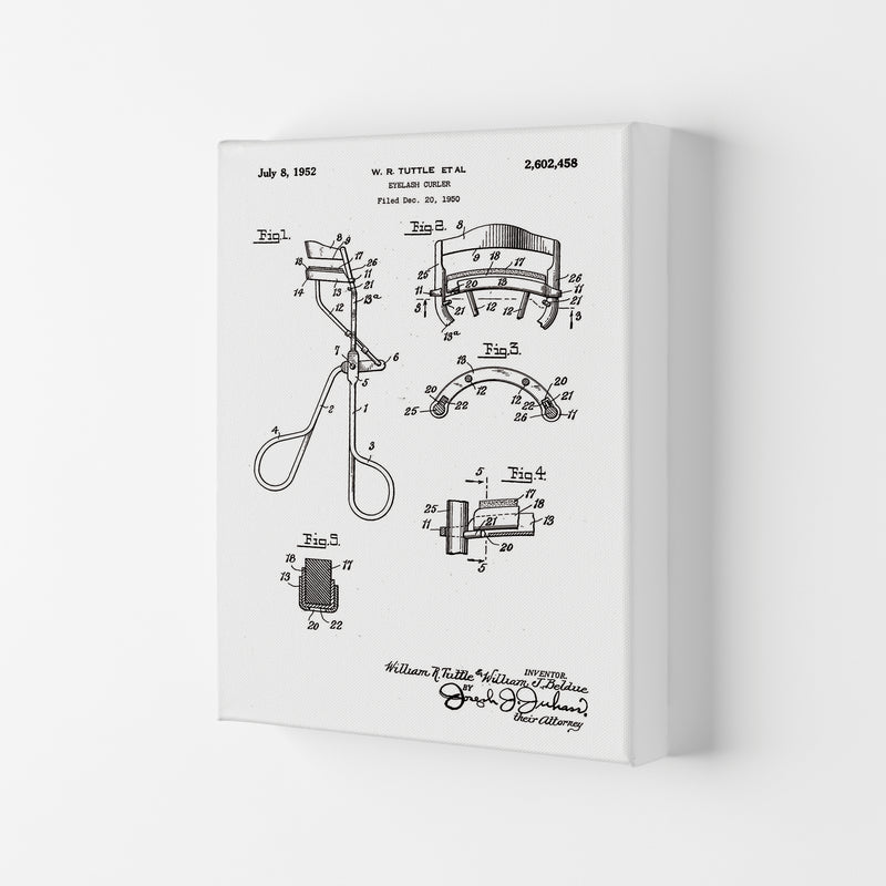 Eyelash Curler Patent Art Print by Jason Stanley Canvas