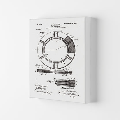 Life Preserver Patent Art Print by Jason Stanley Canvas