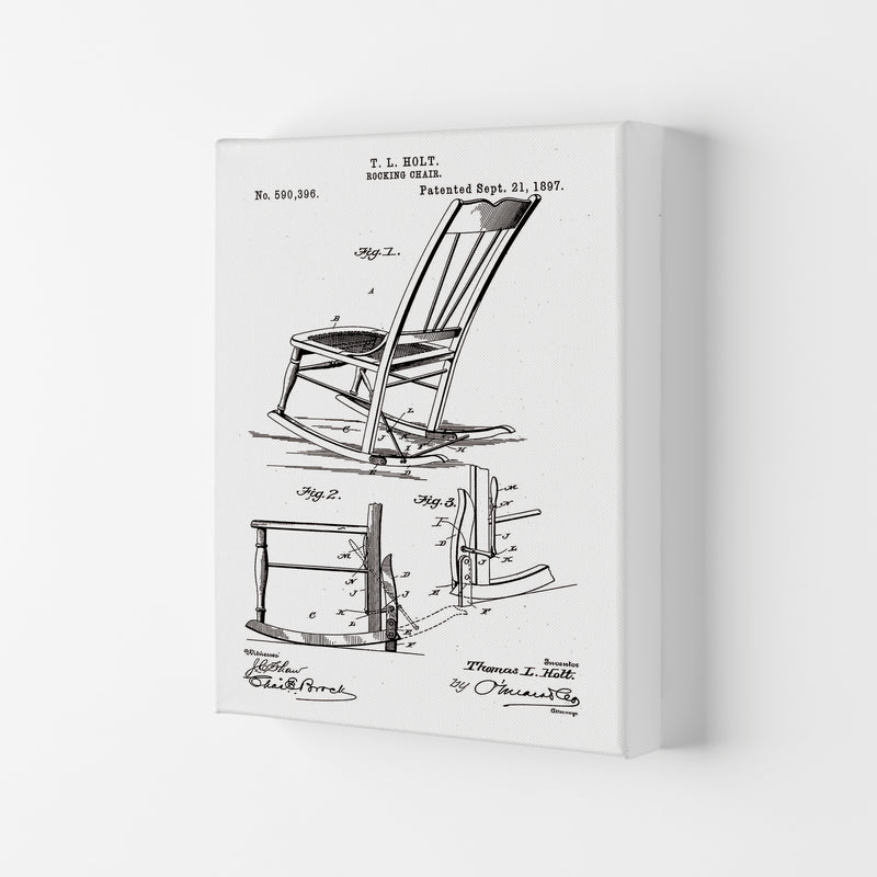 Rocking Chair Patent Art Print by Jason Stanley Canvas