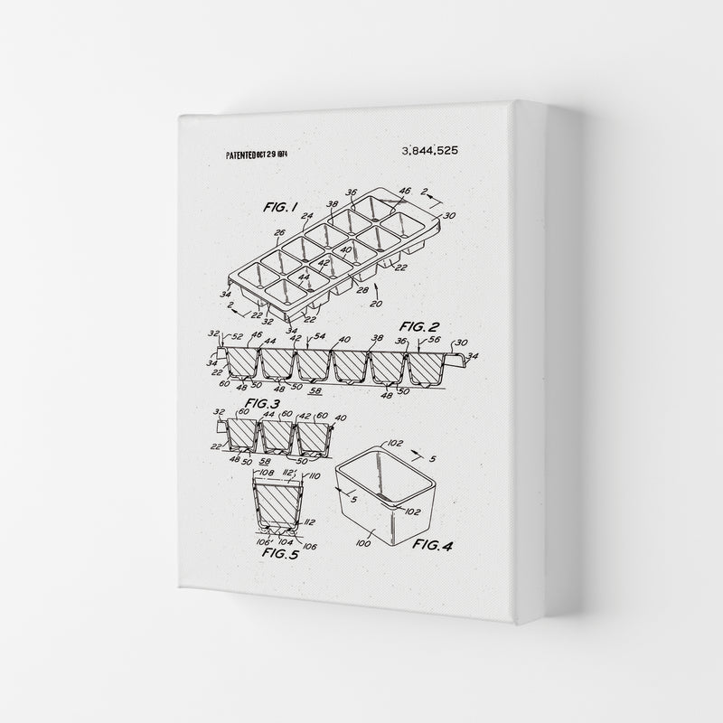 Ice Cube Tray Patent Art Print by Jason Stanley Canvas