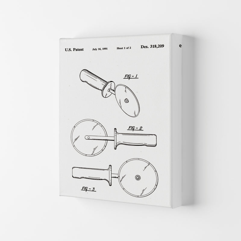 Pizza Cutter Patent Art Print by Jason Stanley Canvas