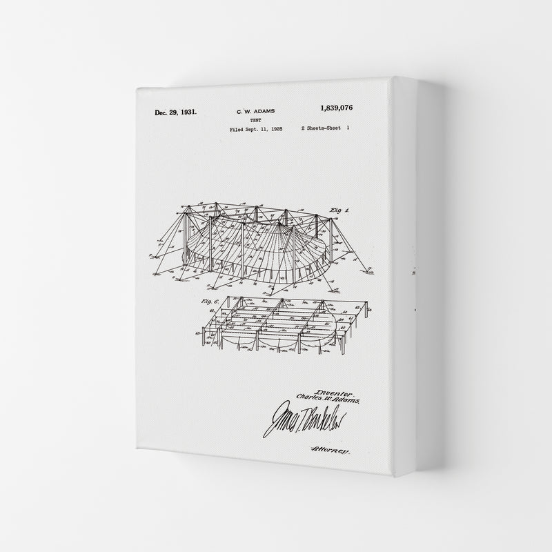 Carnival Tent Patent Art Print by Jason Stanley Canvas