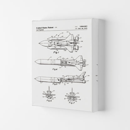 Space Shuttle Patent Art Print by Jason Stanley Canvas