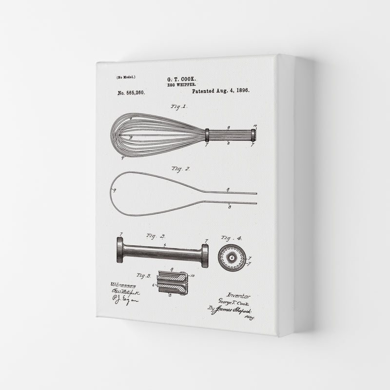 Egg Whipper Patent Art Print by Jason Stanley Canvas