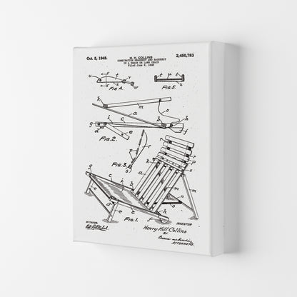 Beach Chair Patent Art Print by Jason Stanley Canvas