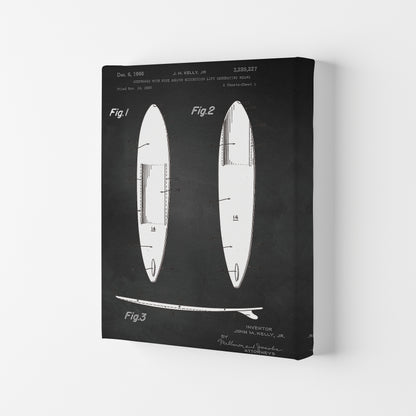 Surfboard Patent 1 Art Print by Jason Stanley Canvas