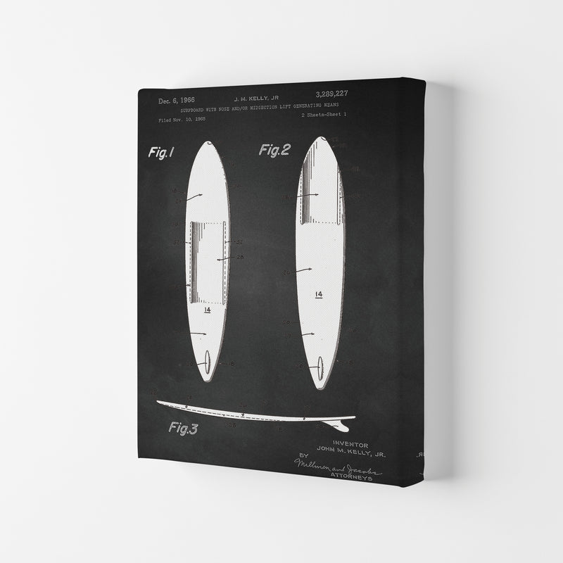 Surfboard Patent 1 Art Print by Jason Stanley Canvas