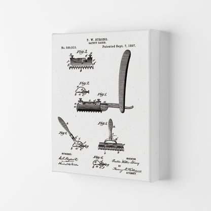 Safety Razor Patent Art Print by Jason Stanley Canvas