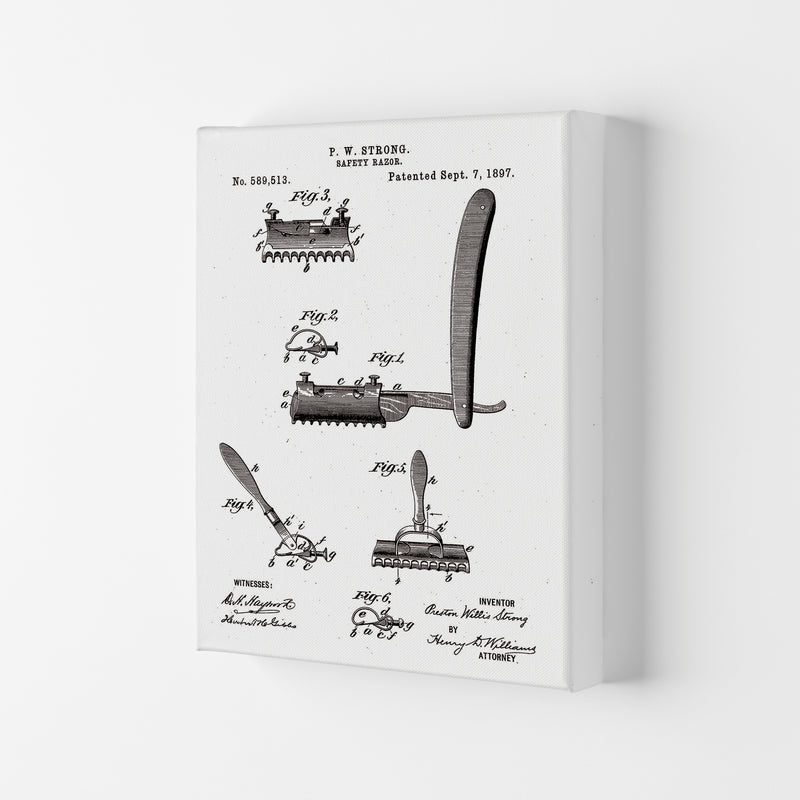 Safety Razor Patent Art Print by Jason Stanley Canvas