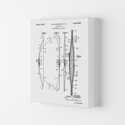 Archery Bow Patent Art Print by Jason Stanley Canvas