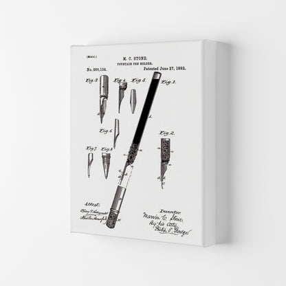 Fountain Pen Patent Art Print by Jason Stanley Canvas