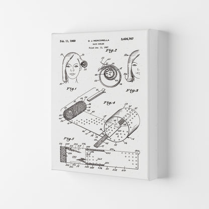 Hair Curler Patent Art Print by Jason Stanley Canvas
