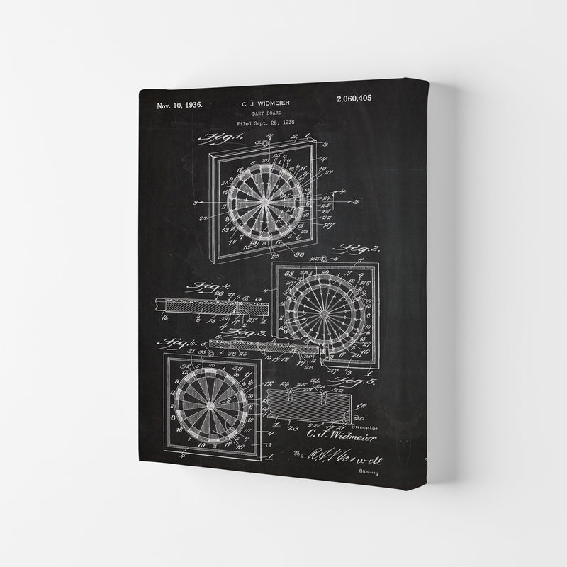 Dart Board Patent Art Print by Jason Stanley Canvas