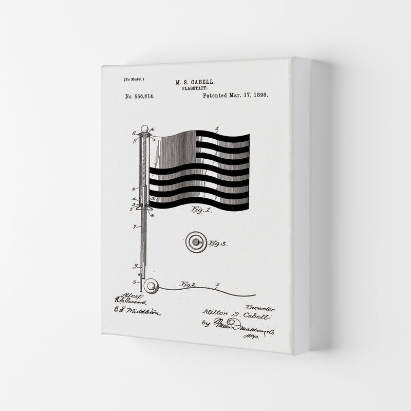 Flagstaff Patent Art Print by Jason Stanley Canvas