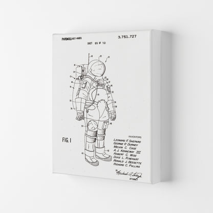 Spacesuit Patent Art Print by Jason Stanley Canvas