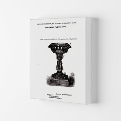 Flower Vase Patent Art Print by Jason Stanley Canvas