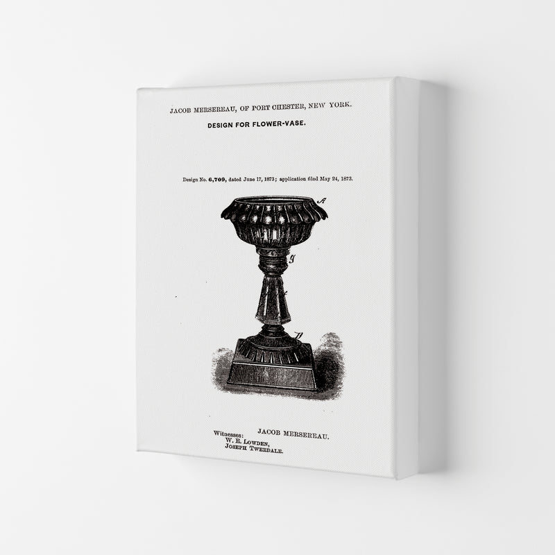 Flower Vase Patent Art Print by Jason Stanley Canvas