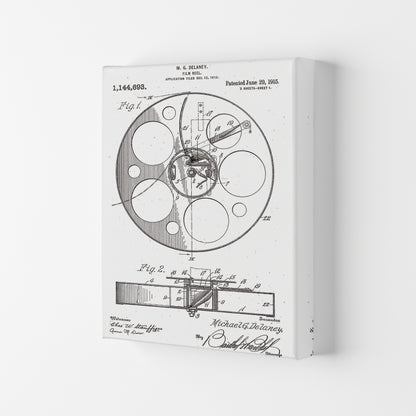 Film Reel Patent Art Print by Jason Stanley Canvas