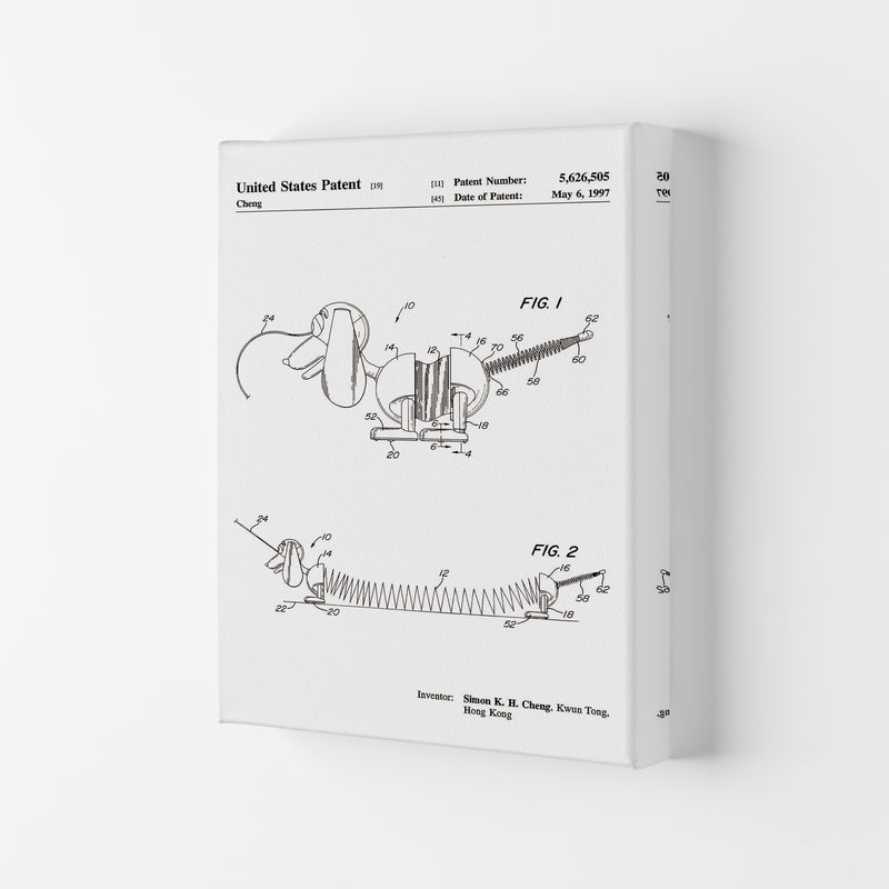 Slinky Dog Patent Art Print by Jason Stanley Canvas