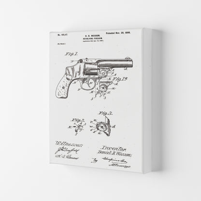 Revolver Patent Art Print by Jason Stanley Canvas